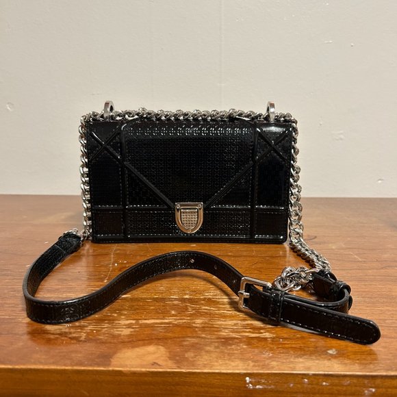 Discontinued Black Christian Dior Diorama Flap bag - Picture 1 of 4